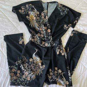ZARA Floral Jumpsuit